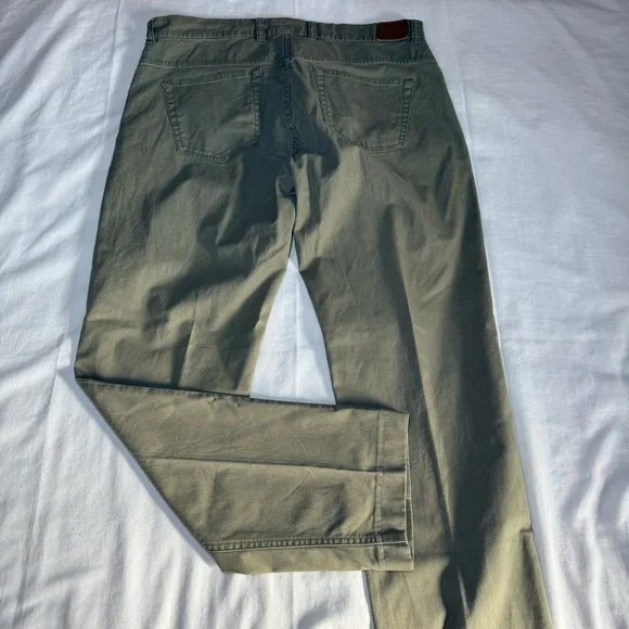 Peter Millar 5-Pocket Pants Men 36 x 29 Military Green Khaki Pima Cotton Casual - Picture 8 of 8